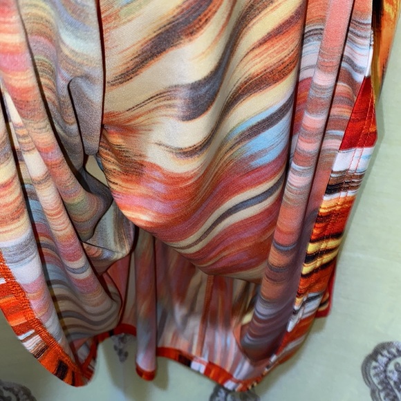 BEADED WESTERN DECOR HALTER DRESS SZ L REAR ELASTIC BACKLESS - Picture 11 of 16